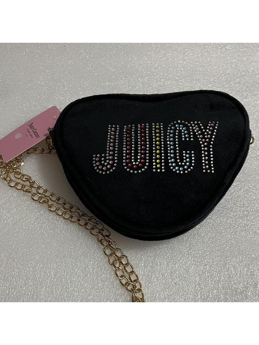 Great Christmas gift 🎁 Juicy Couture black rhinestone crossbody bag #y2kfashion